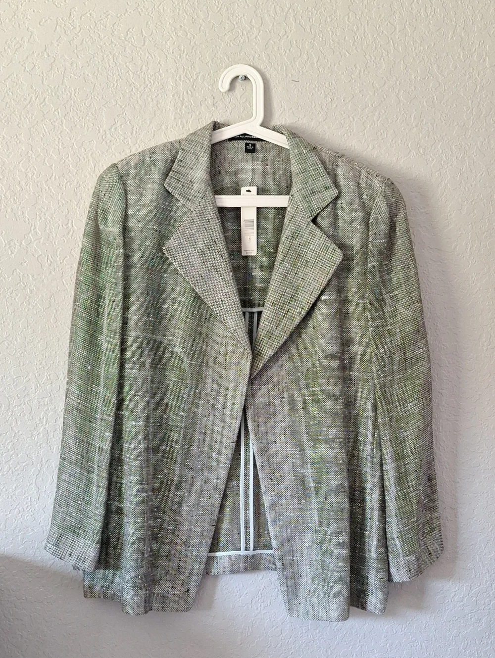 Linda Allard Ellen Tracy Oh My Like Wearing Nothing Open Front Blazer!